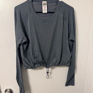 Gymshark Women's Long Sleeve Top in Blue Gray